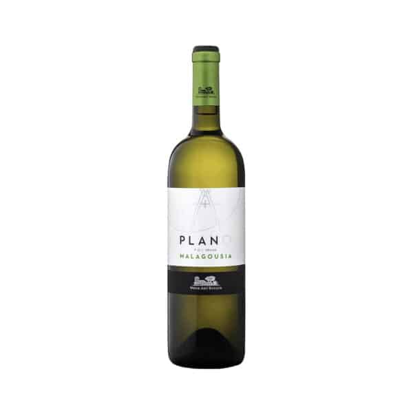 Bottle of Plano Malagousia by Wine Art Estate, a gold medal-winning Greek white wine