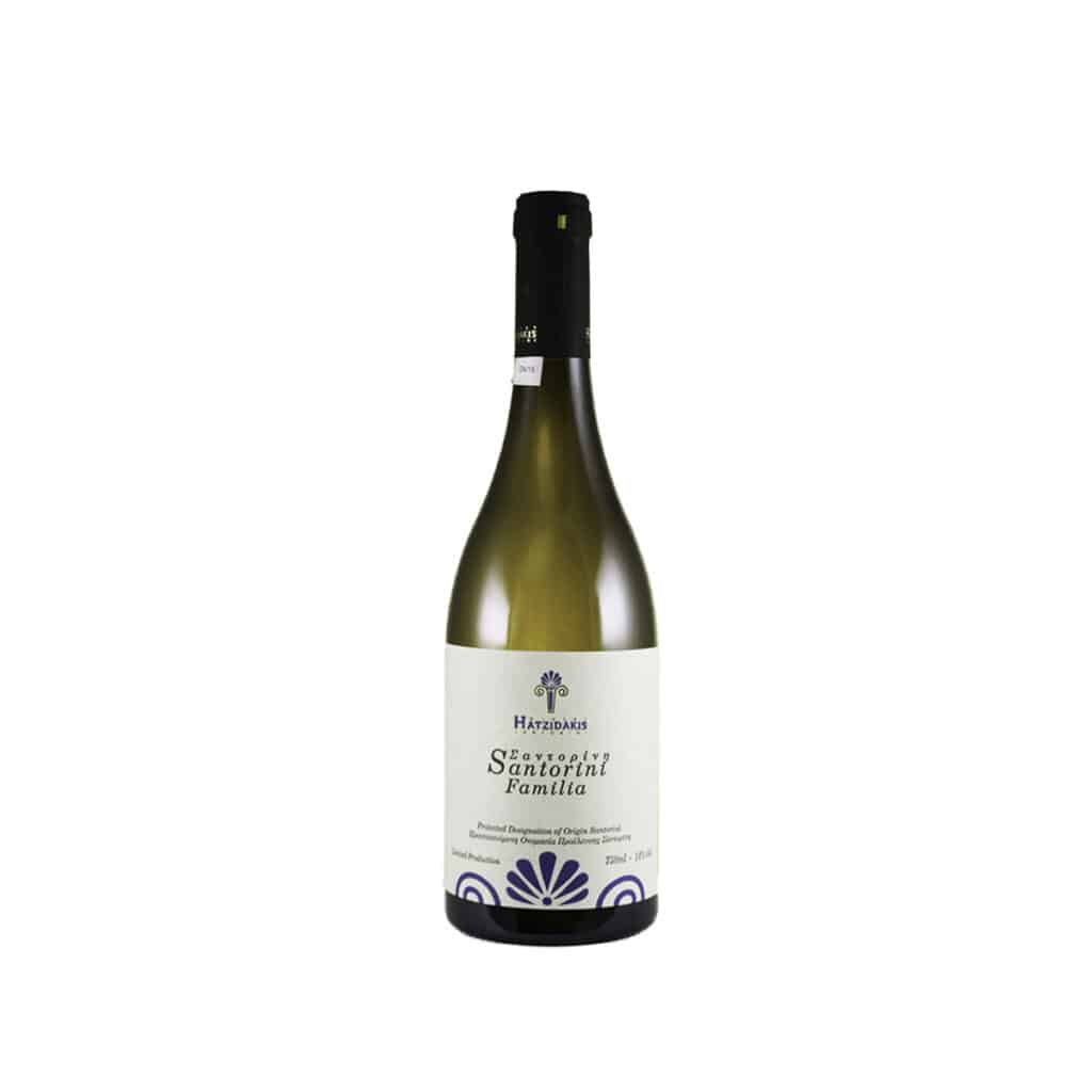Bottle of Hatzidakis Familia red wine from Santorini, Greece - la maison du vin
