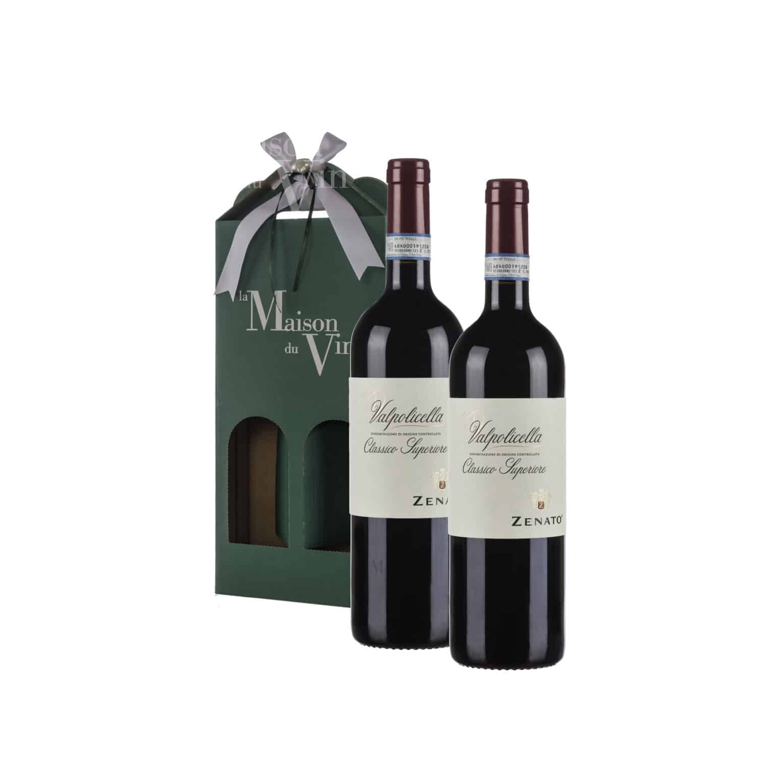 gift box with two bottles of red wine
