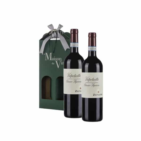 gift box with two bottles of red wine