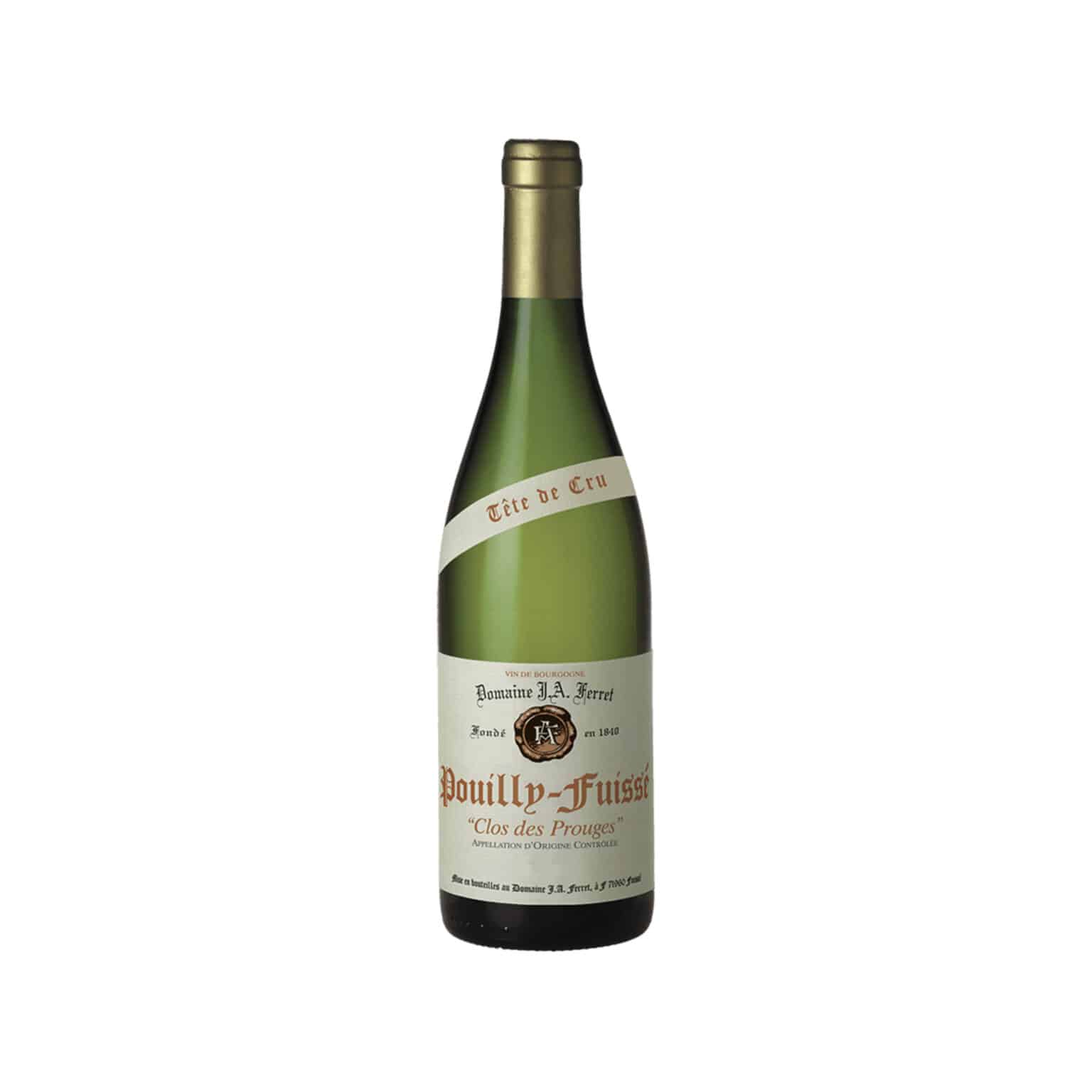POUILLY-FUISSE CLOS DES PROUGES DOMAINE J.A. FERRET, La maison du vin, chardonnay