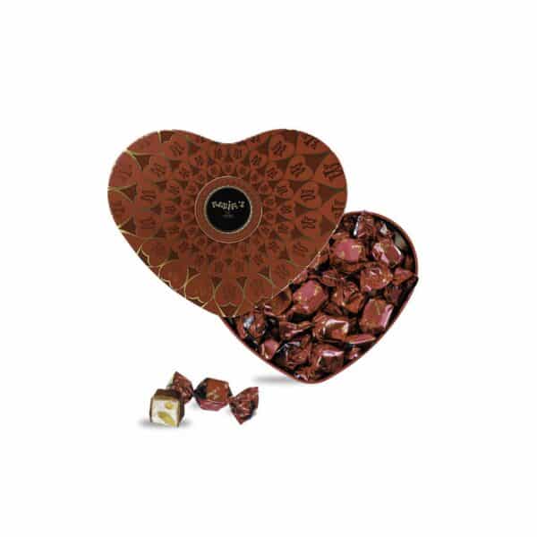 heart-shaped tin, maxims de paris, la maison du vin, balentines day gift - cyprus heart