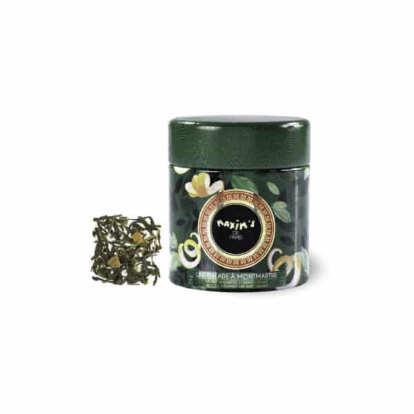 Green tea, bergamot and sweet orange essential oils, bergamot and orange peel - maxims de paris