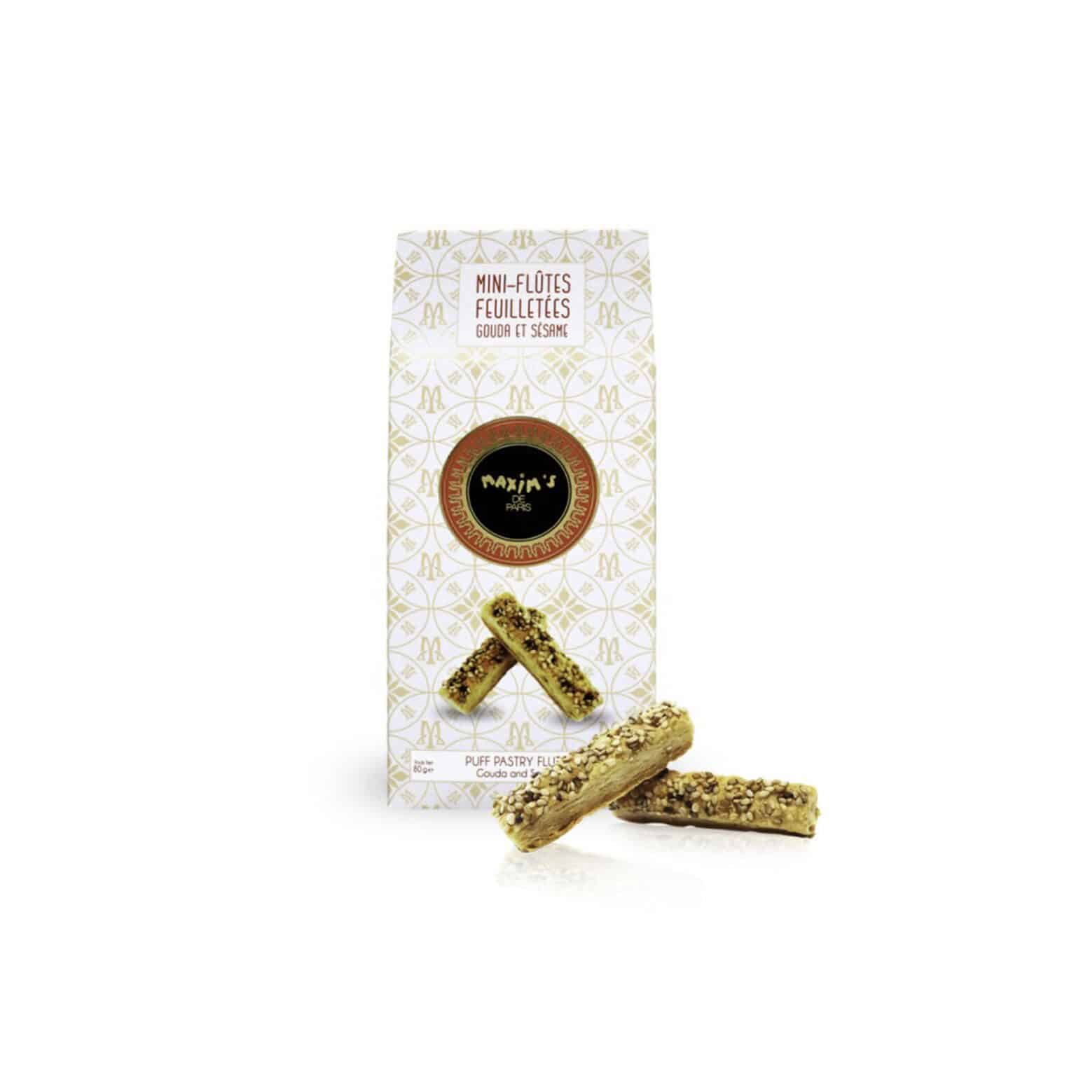 Let yourself be tempted by these Gouda-flavoured mini flaky pastries, deliciously sprinkled with sesame seeds.