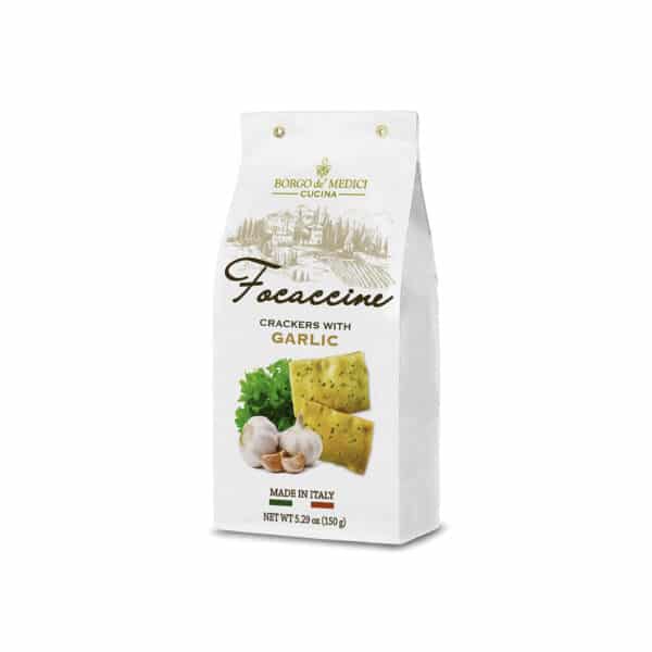 FOCACCINE GARLIC FLAVORED CRACKERS- borgo de medici - la maison du vin