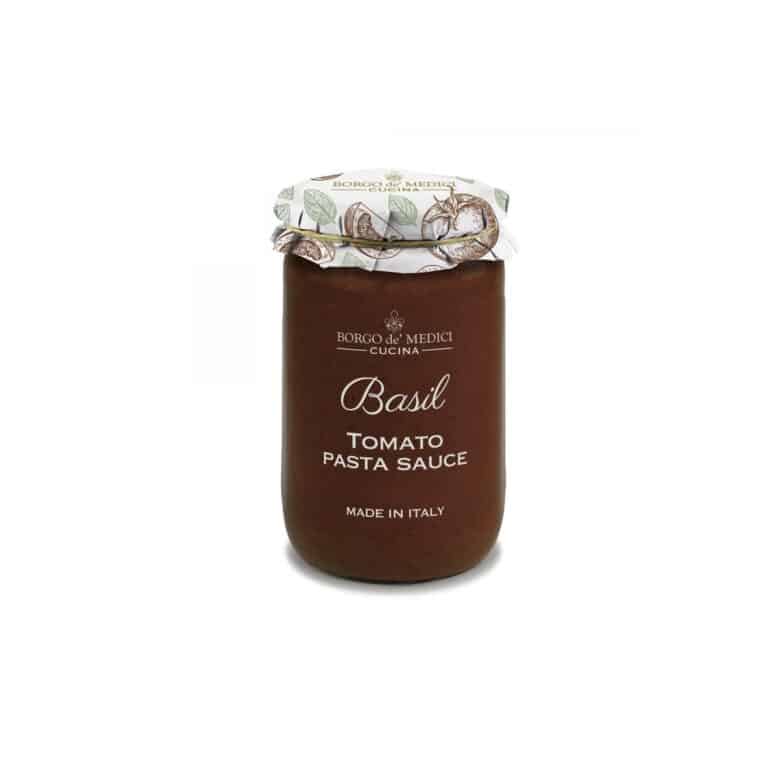 Borgo de Medici Tomato and Basil Pasta Sauce – rich Italian tomato sauce with fresh basil