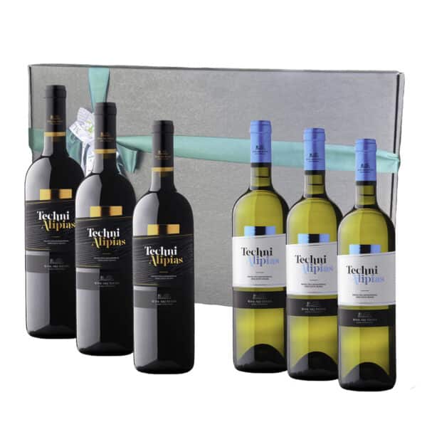 Luxury Wine Gift Box of 6 wines - Techni alipias - wine art estate, La Maison du vin