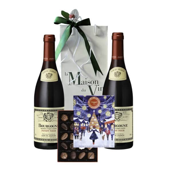 Gift Bag Pinot Noir with Maxims de Paris Chocolates - corporate gifts cyrpus - la maison