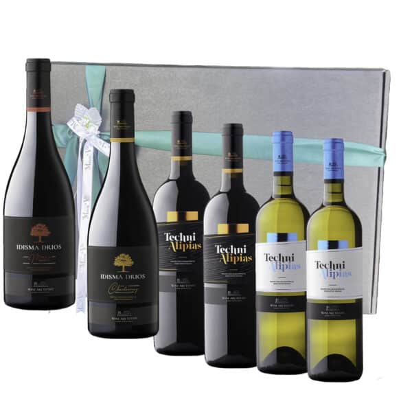 Luxury Gift Box of 6 Wines, wine art estate, la msidon du vin, corporate gifts, christmas wine gift, cyprus limassol