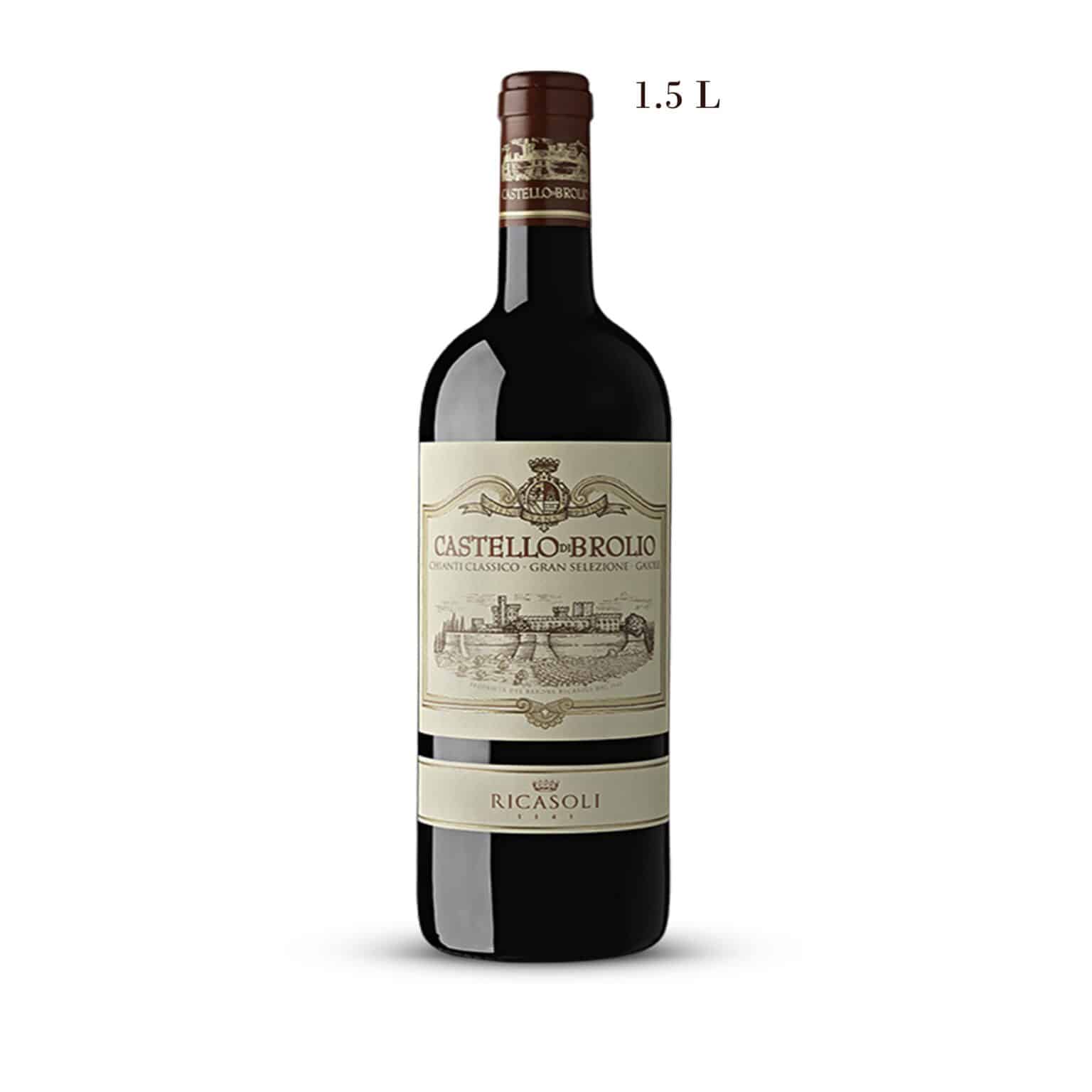 MAGNUM BOTTEL - CASTELLO DI BROLIO Chianti Classico Docg Gran Selezione Gaiole Sangiovese 100% - la maison du vin - super tuscan wine