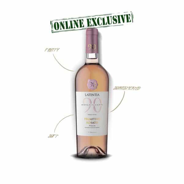 Primitivo Rosato - latenita - novantaceppi - la maison du vin - italian rose wine