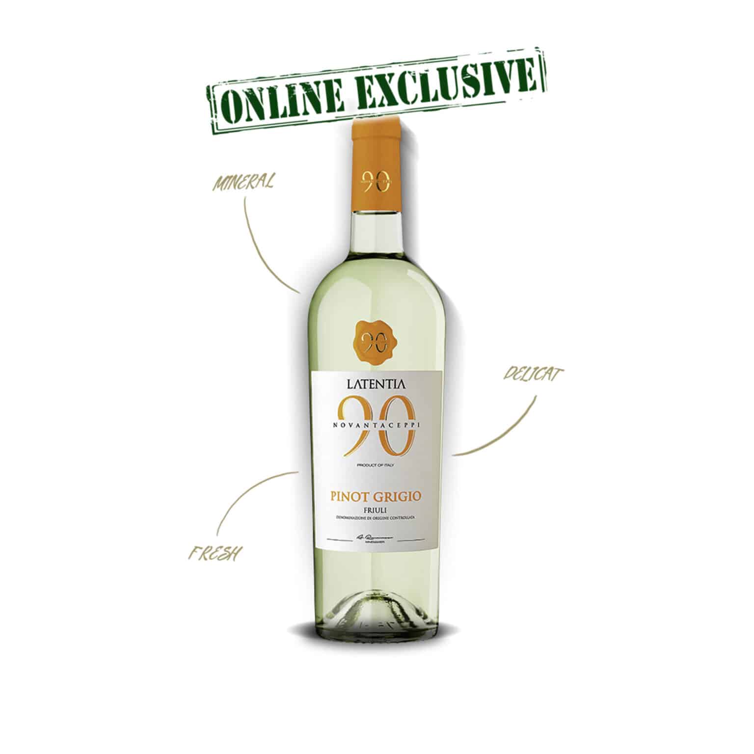 Pinot Grigio - Latentia - novanteceppi - online exclusive - buy wines online cyprus - la maison du vin