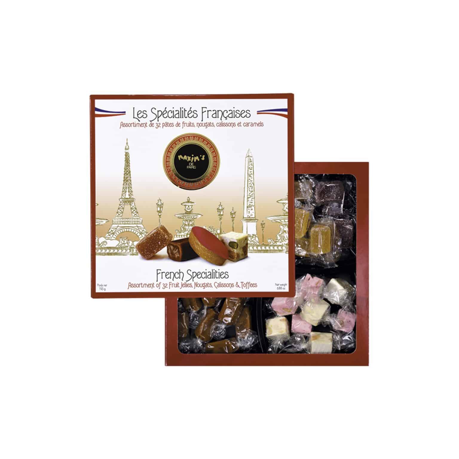 CARDBOX WITH 32 ASSORTED FRENCH SPECIALITIES - la maison
