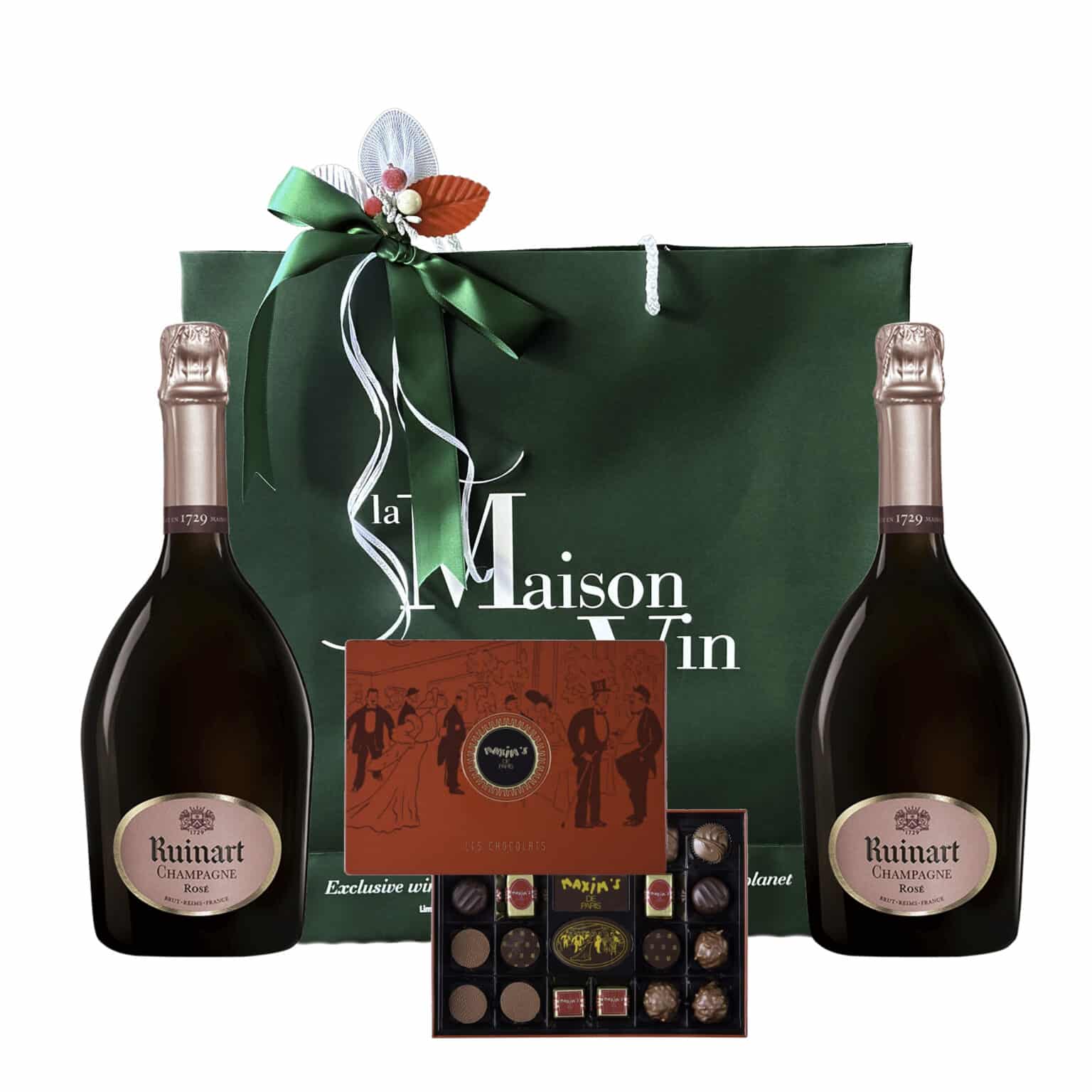 Ruinart Rose Gift bag - new year cyprus - new years eve - la maison du vin - maxims de paris