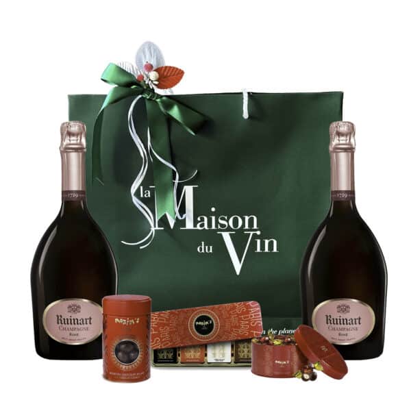 Ruianrt rose gift bag la maison du vin - corporate gifts cyprus - champagne - maxims chocolates
