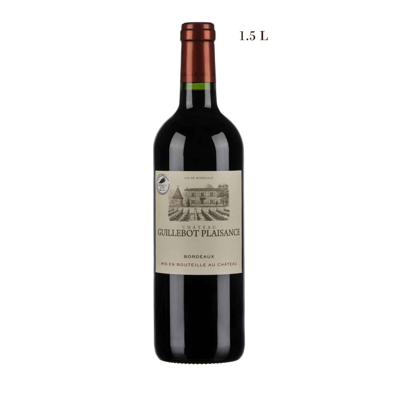 Château Guillebot Plaisance has belonged to the Villeneuve family for six generations and is located in the village of Targon in the heart of the Entre Deux Mers, Bordeaux. - bORDEAUX WINE - CYPRUS - MAGNUM BOTTLE - LARGE FORMAT - BIG FORMAT