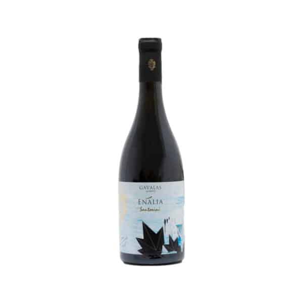 Gavalas Enalia 2022 white wine bottle from Santorini, Greece