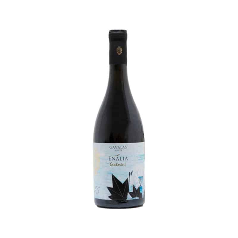 Gavalas Enalia 2022 white wine bottle from Santorini, Greece