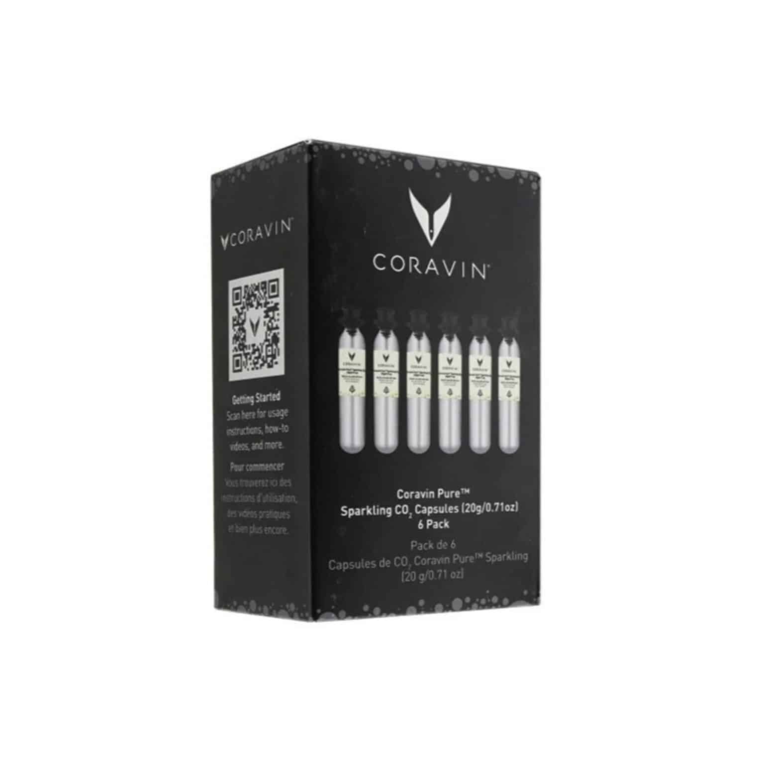 Coravin Pure Sparkling CO2 Capsules - pack of sick - coravin cyprus - la maison du vin - coravin online