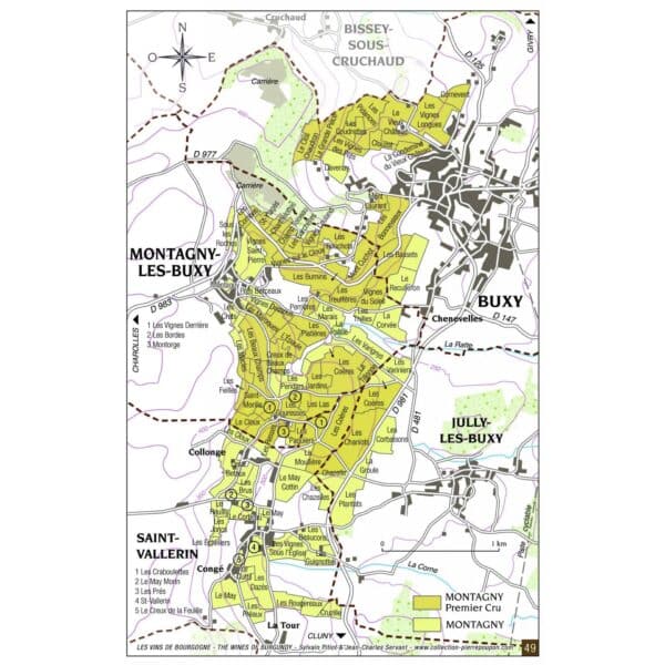 As everywhere in the vineyard, Clou or Cloux is to be compared to the term Clos meaning a closed place. Sur (above) and Sous (below) determine its position on the hillside. burgundy wines, la maison du vin, montagny