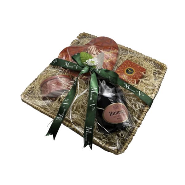 valentines day gift -Ruinart Rosé & Maxim’s de Paris Chocolate Gift Basket – The Ultimate Romantic Indulgence ❤️🥂🍫