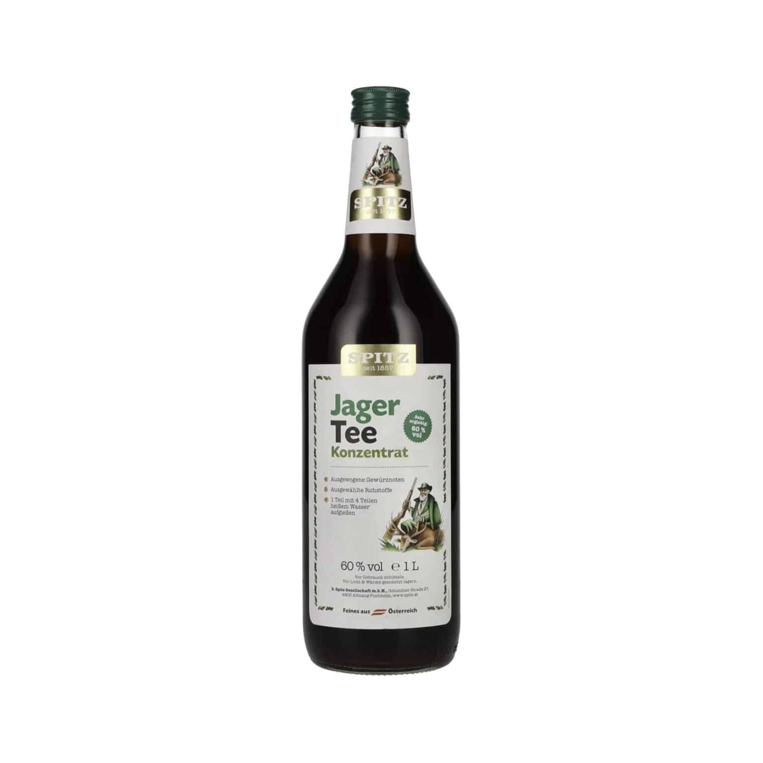 SPITZ JAGERTEE 60% VOL. 1 L, winter drink, austria, la maison du vin