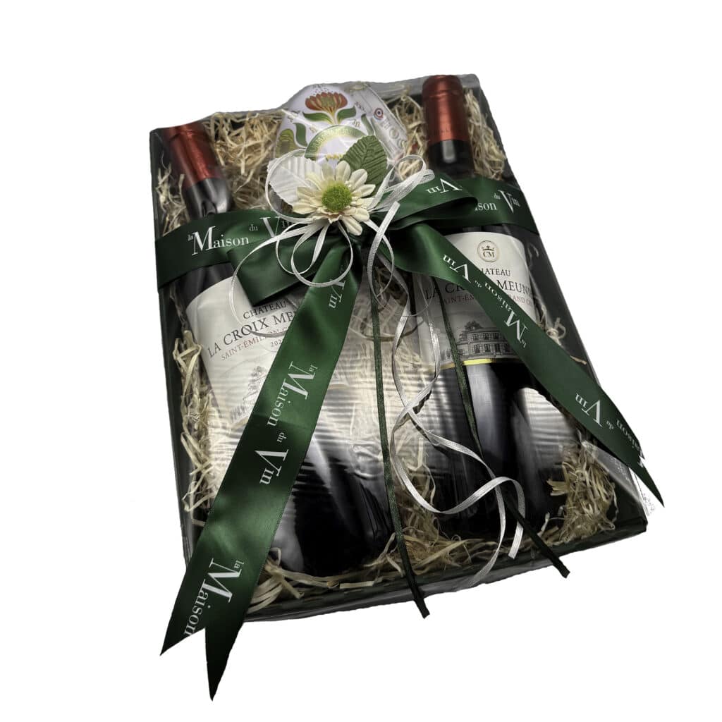 EASTER GIFT TRAY WITH 2 CH. LA CROIX MEUNIER & CHOCOLATES - easter presents, easter gift - corporate gifts cyprus, la maison du vin
