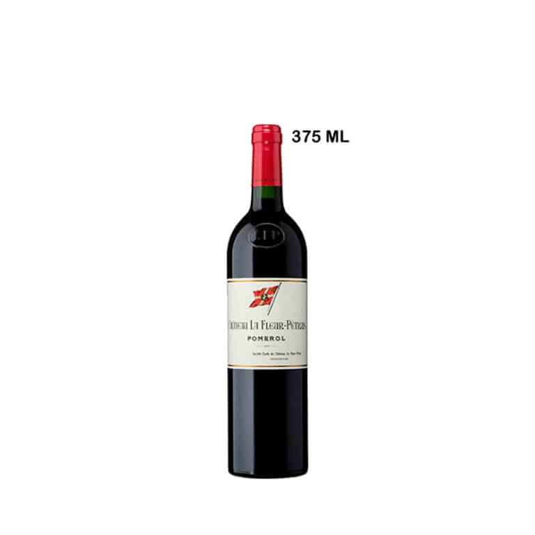 Bottle of Château La Fleur-Pétrus red wine with elegant label, ideal for classic meat dishes and refined cuisine