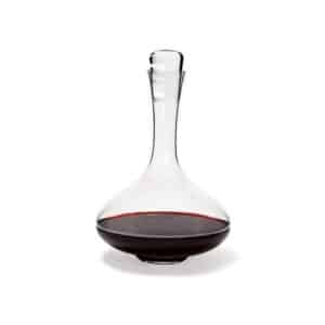 Wine decanter with mouth-blown glass stopper Simple and harmonious lines are the best preparation for your greatest wines. Its “cork” is designed like a grand cru cask bung.