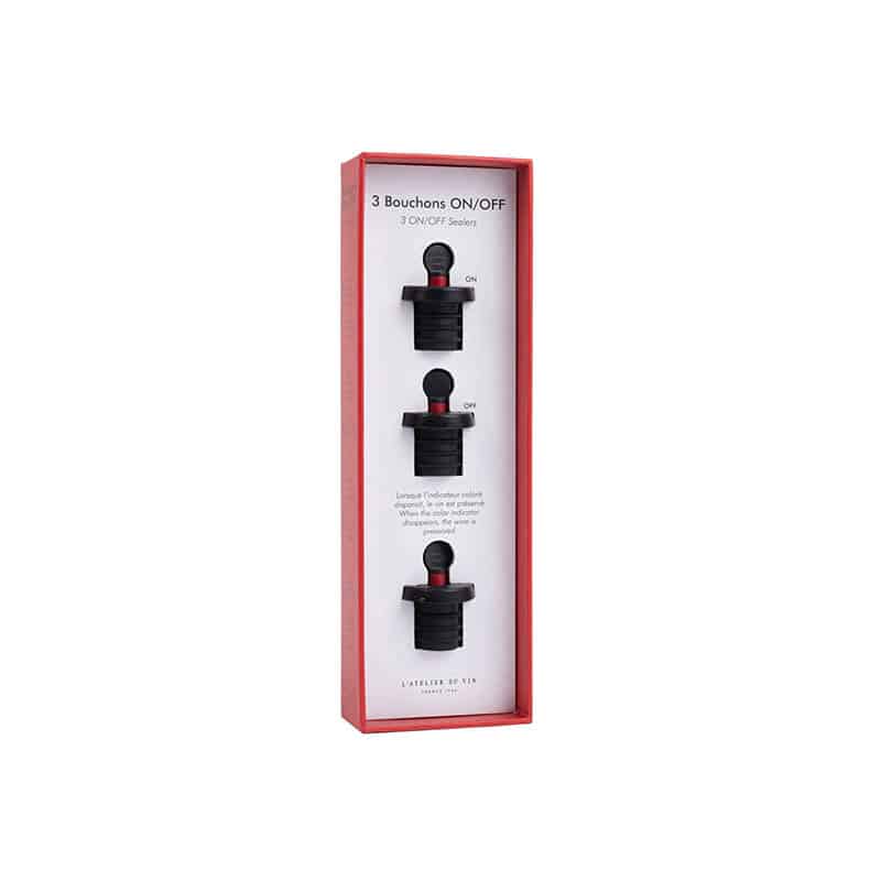 On/Off Sealers – Pack of 3 sealers Vacuum Pump Wine Sealers On: an open bottle, aerating, an invitation to taste a fine white or red. Off: nothing to report. la maison du vin