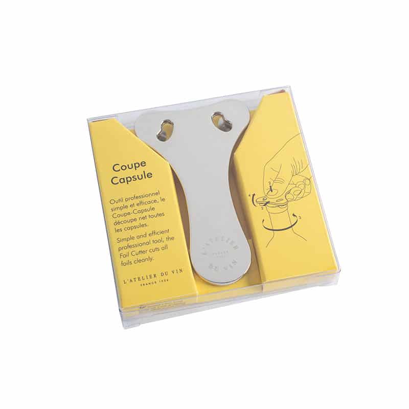 Atelier du Vin Chromed Metal Foil Cutter with ergonomic design on white background