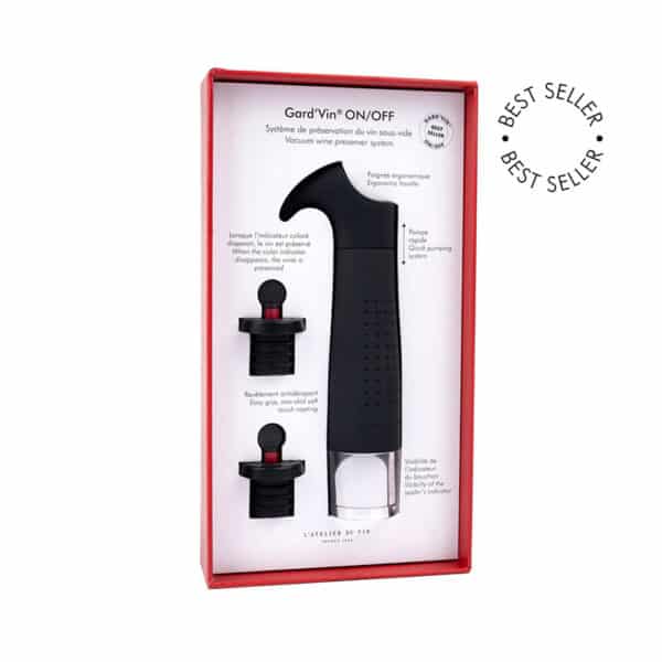 Wine Vacuum Pump A vital need to “clear the air”. A refusal to give up on the wine’s soul. The Gard’Vin On/Off vacuum pump and its sealer ensure optimal preservation… la maison du vin. wine accessories. gift idea