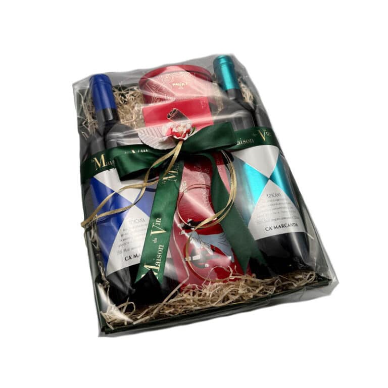GIFT TRAY WITH 1 PROMIS, 1 VISTAMARE & CHOCOLATES - la maison du vin