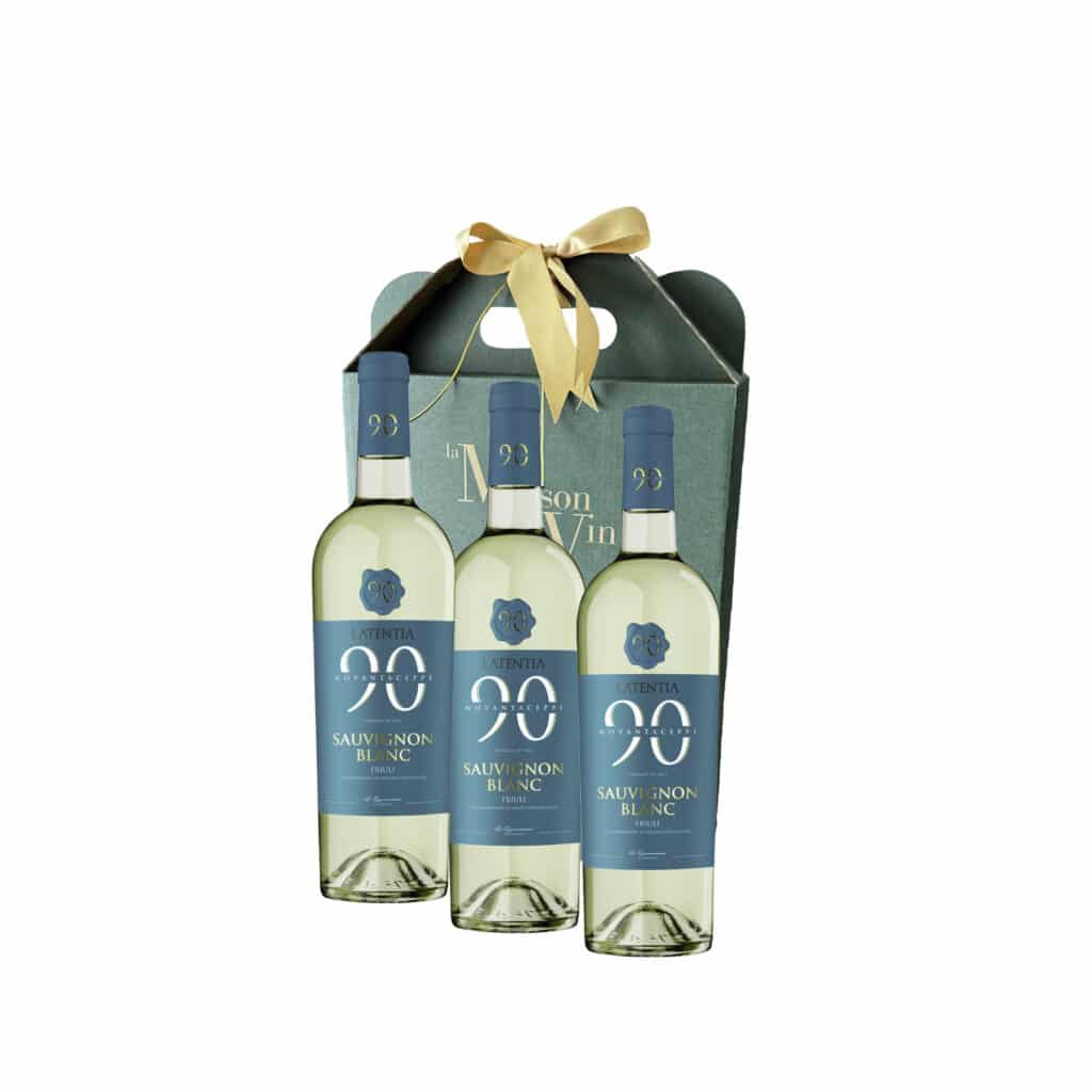 Gift box of 3 bottles Latentia Sauvignon Blanc - italian white wine - friuli - la maiso du vin