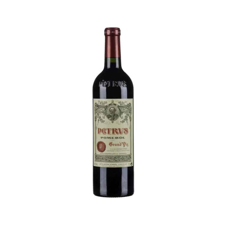 Château Pétrus 2022 wine with elegant label, ideal for decanting and fine dining.