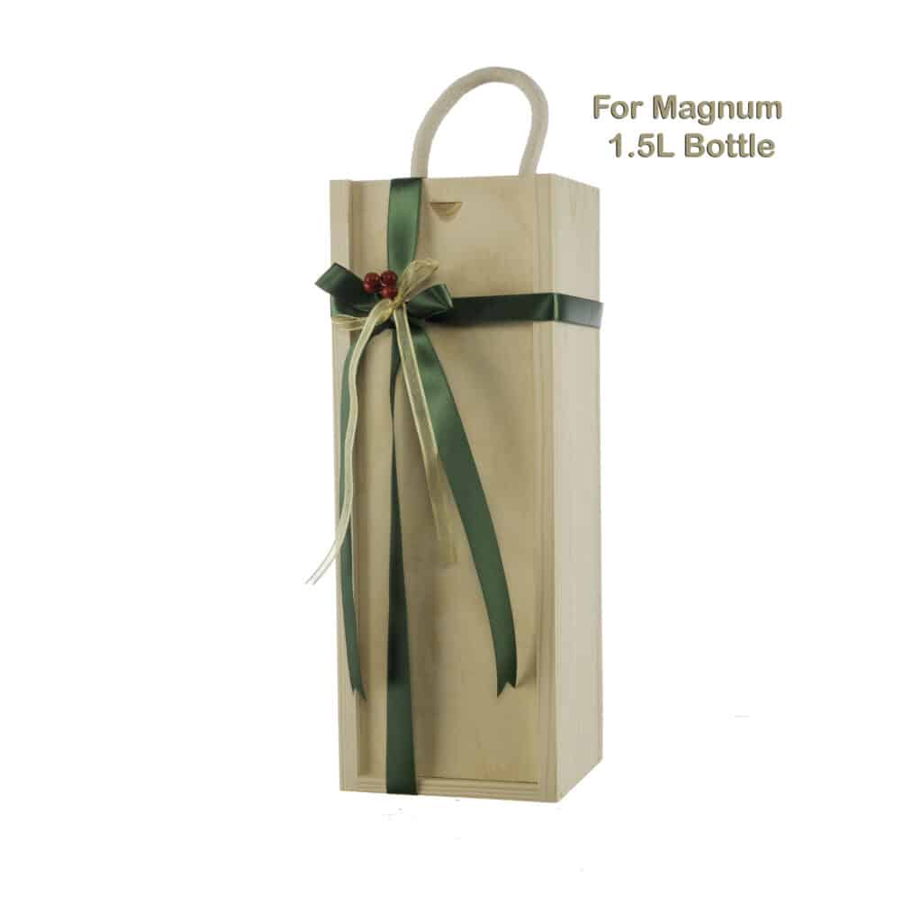WOODEN BOX FOR MAGNUM BOTTLE (BMAG) -corporate gift - gift box for large format bottle