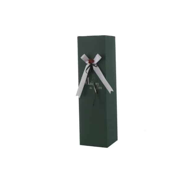 GREEN CARTON BOX FOR 1 BOTTLE - empty gift box - la maison du vin- sample picture