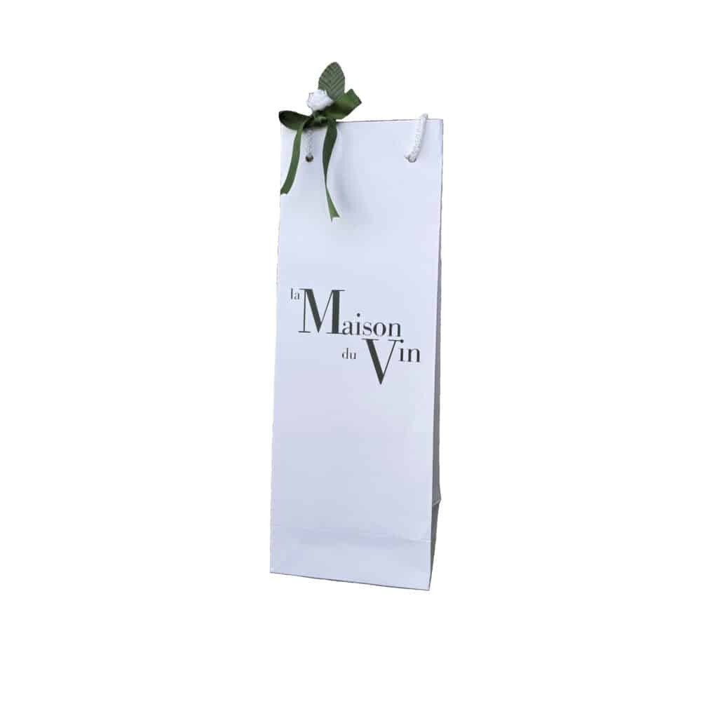 WHITE LUXURY SMALL BAG -empty bag - perfect for corporate gifts - wine gift bag - la maison du vin