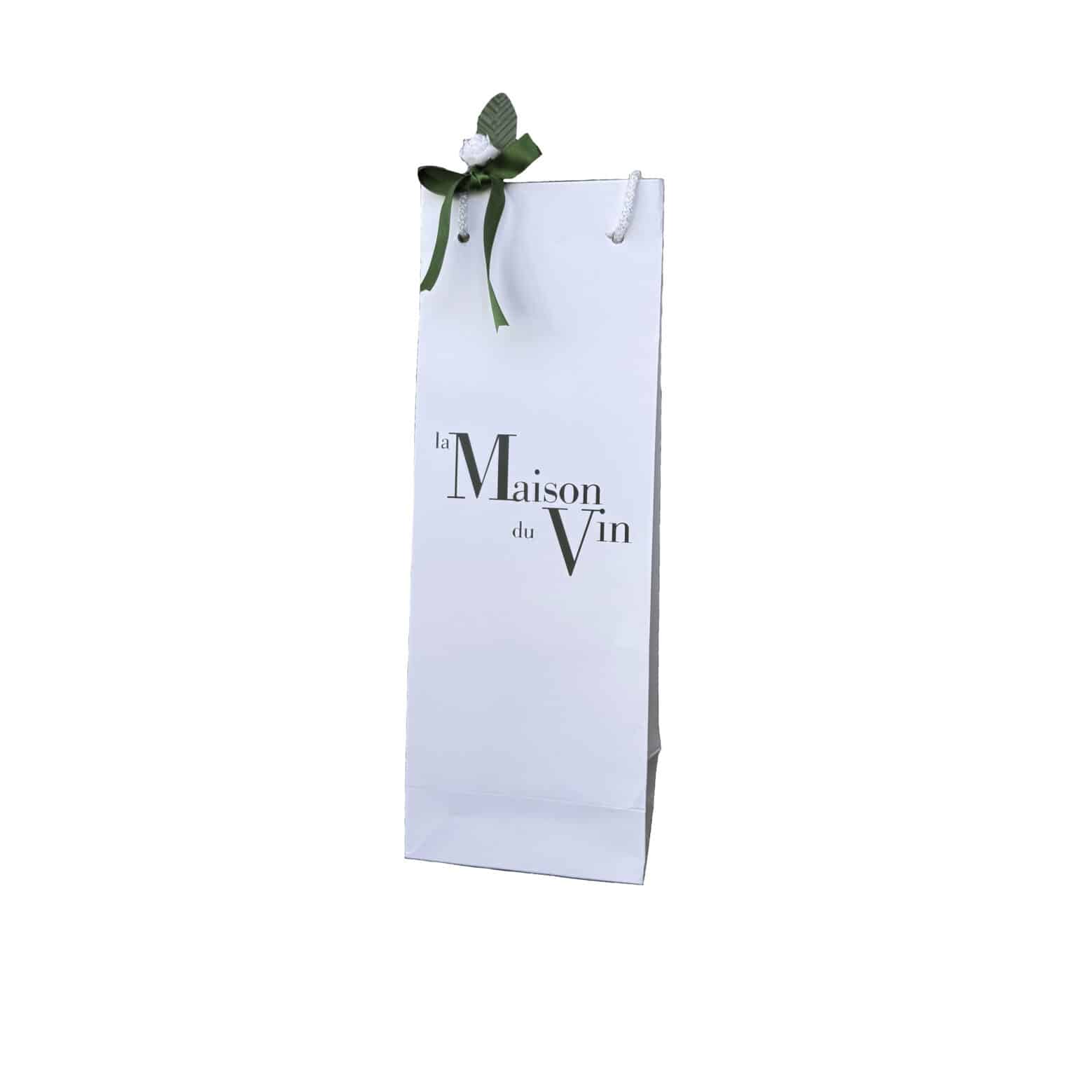 WHITE LUXURY SMALL BAG -empty bag - perfect for corporate gifts - wine gift bag - la maison du vin