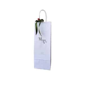 SMALL WHITE GIFT BAG - corporate gift - wine gift box - gift bag - la maison du vin