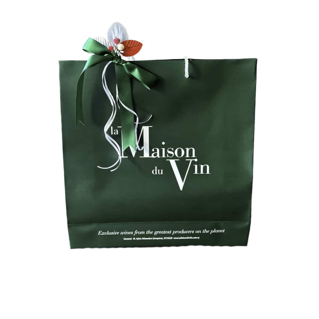 GREEN LUXURY LARGE BAG - wine gift bag - corporate gifts - la maison du vin