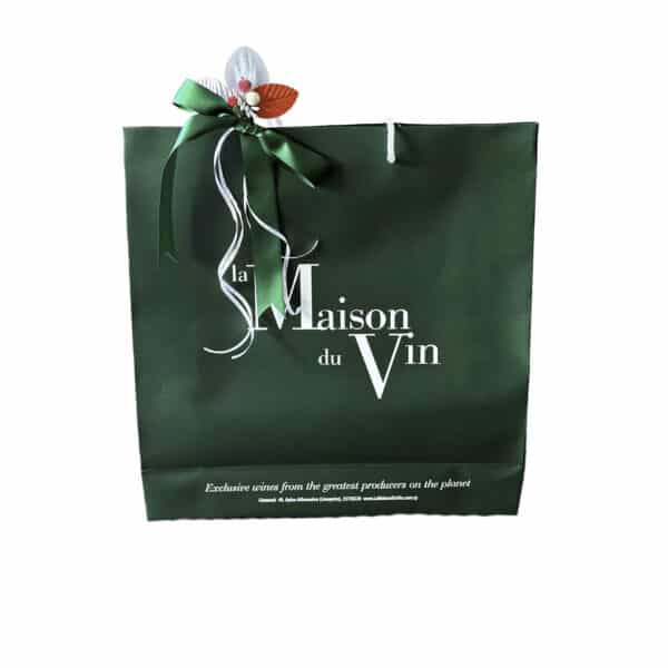 GREEN LUXURY LARGE BAG - wine gift bag - corporate gifts - la maison du vin