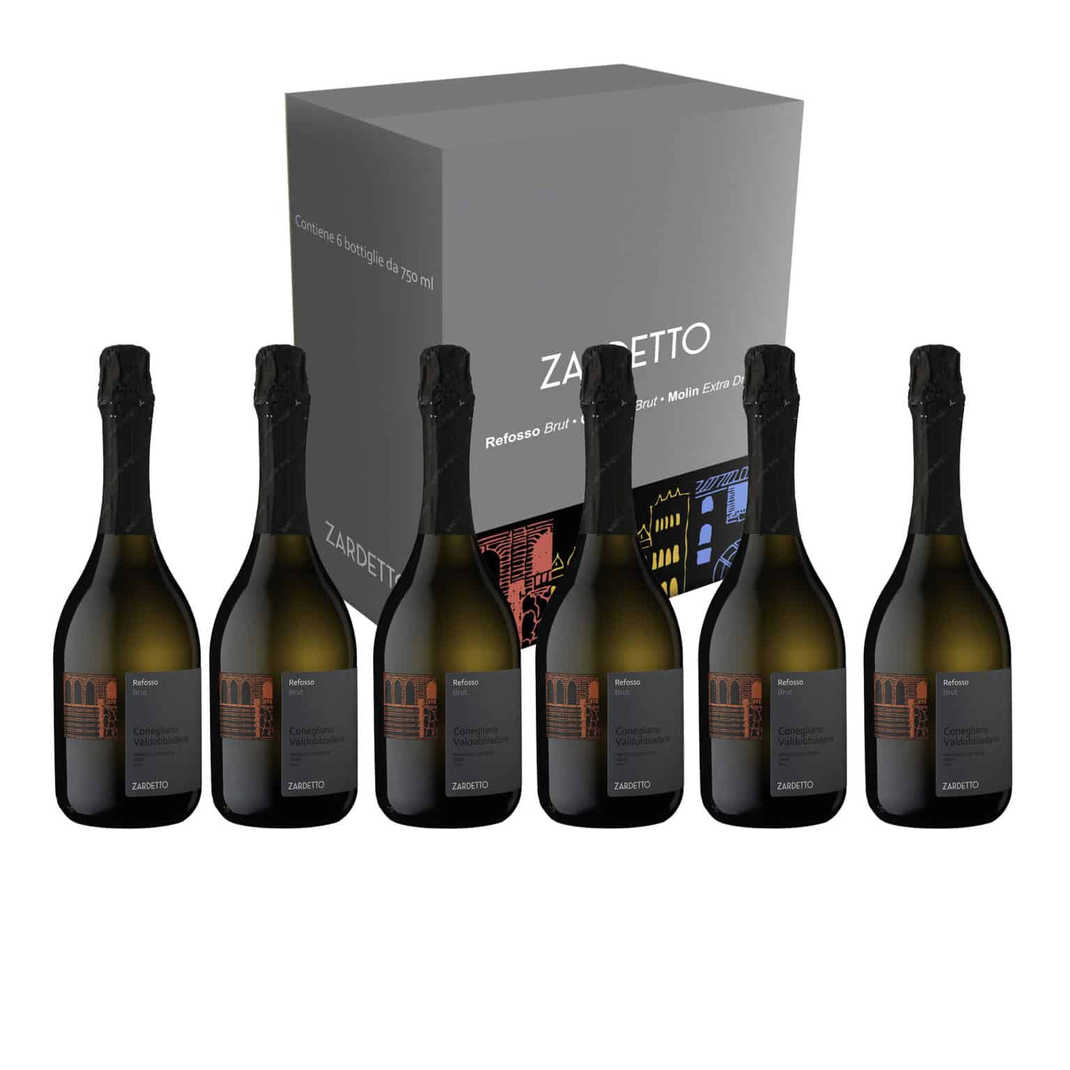 Zardetto Prosecco superiore DOCG - Case of 6 bottles - each 750ml - no one selling prosecco in limassol