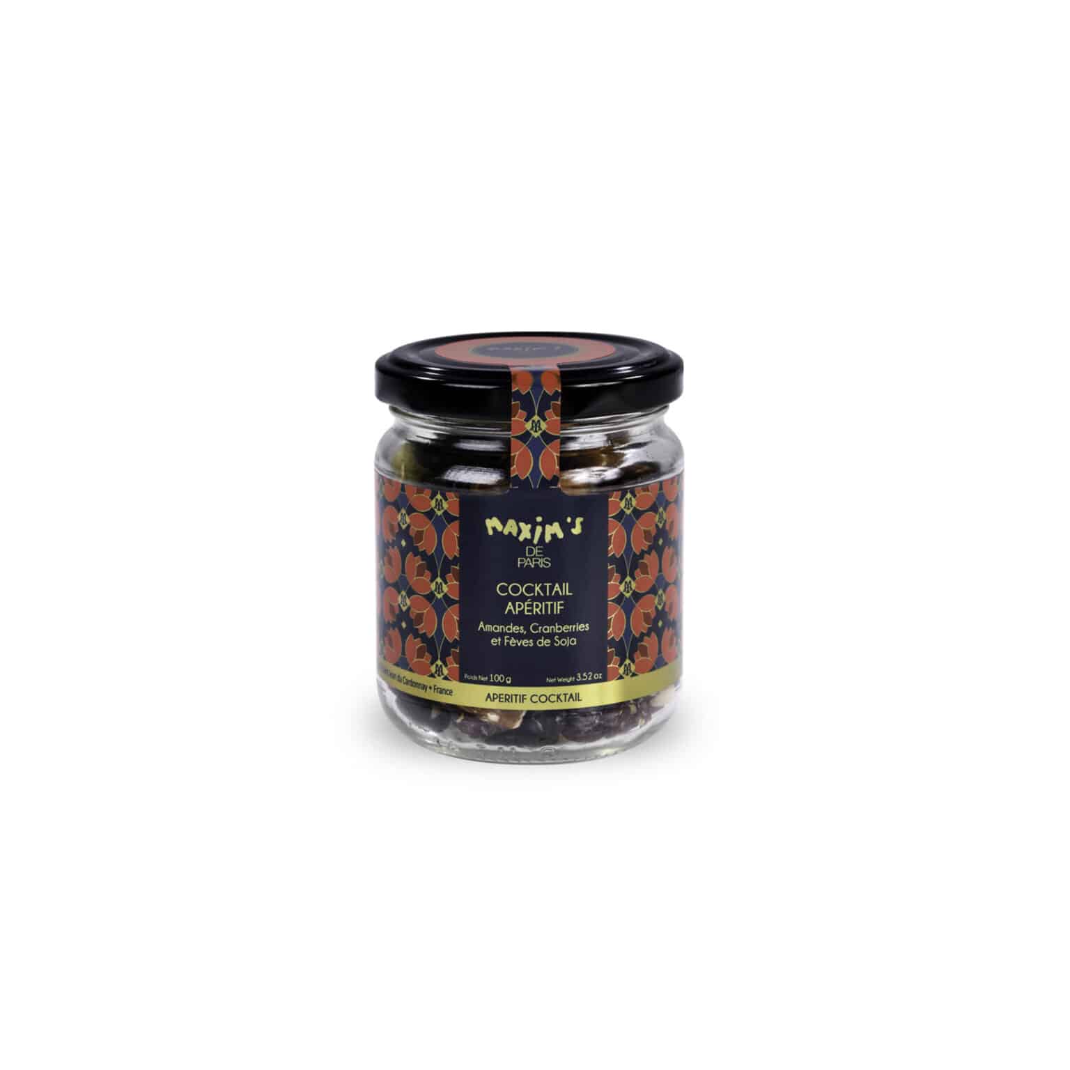 MAX 7078 - MIXED NUTS JAR 100GR - maxims de paris, la maison du vin