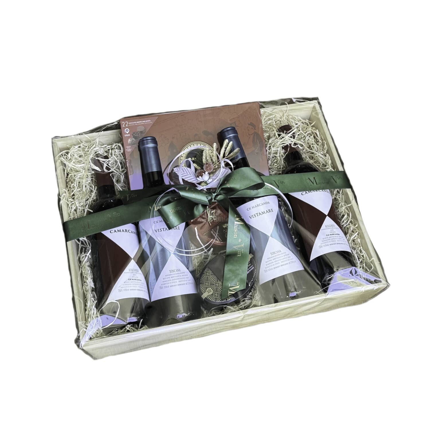 Gift basket - corporate gifts - Christmas gift - birthday gift - vip wine gift hamper basket, wine tray . la maison du vin