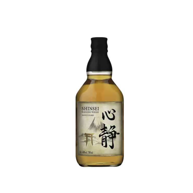 Shinsei Blended Whisky 40,5 % vol 0,7 l – Japanese whisky bottle with label showing kanji and Mount Fuji motif - whisky online