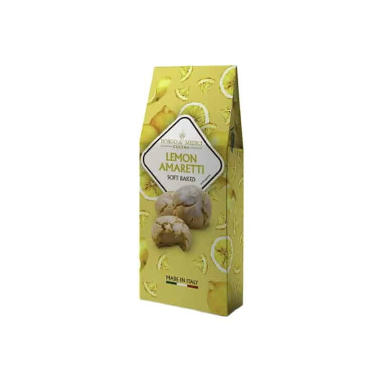 La Maison du Vin - LEMON AMARETTI IN BOX 100G - BORGO DE MEDICI