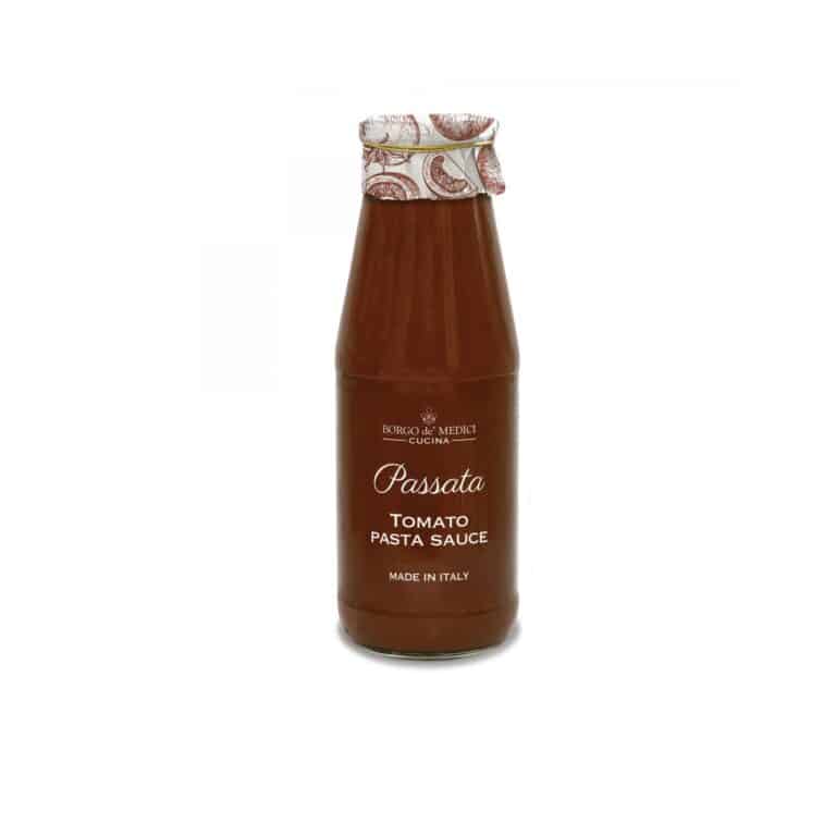 Tomato Sauce Organic Pure Pure Tomato Pasta Sauce (Tomato Pasta Sauce) is the simplest tomato sauce which consist just of chopped tomato seasoned with salt. The taste is fruity, bright and fresh with deep, sweet notes.
