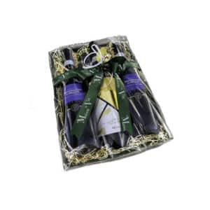 Luxury wine gift tray with Italian wines and Maxim’s de Paris chocolates by La Maison du Vin Cyprus