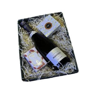 gift tray with Champagne Mandois Origine and Maxim’s chocolates elegant gift set - la maison du vin